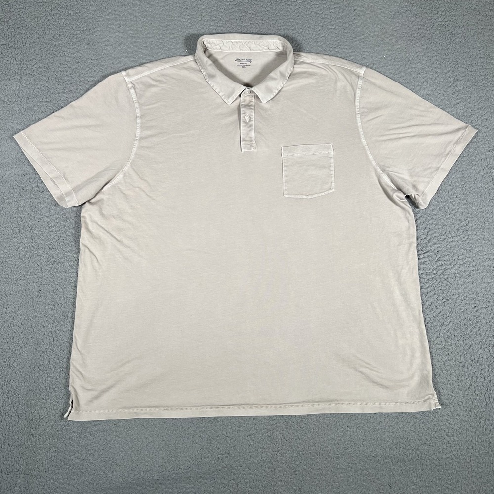 Vineyard Vines Shirt Mens XXL Brown Island Polo 100%‎ Pima Cotton Pocket Preppy